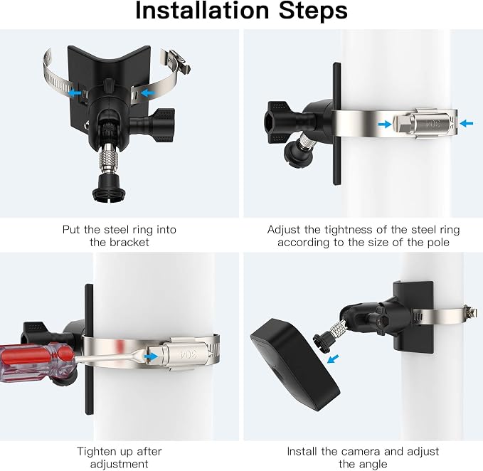 HOLACA 2 Pack Blink Camera Pole Mount Blink Outdoor Mount Compatible - Image 2