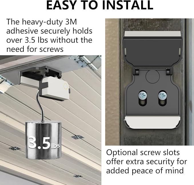 Garage Door Bracket for Ring Alarm Contact Sensor 2nd Gen – 1-Pack White Mount - Image 2
