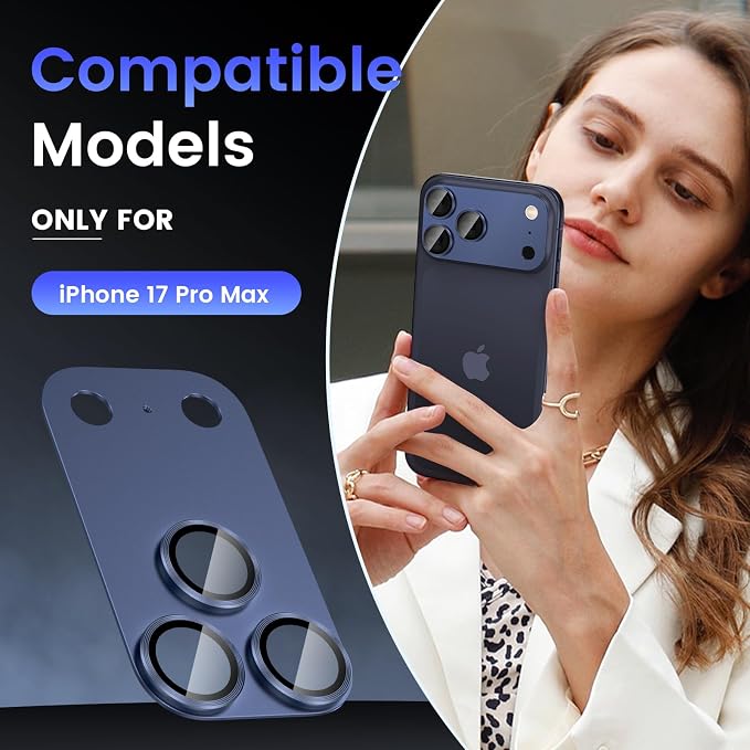 Tensea for iPhone 17 Pro Max Camera Lens Protector, Metal Aluminum Alloy - Image 2
