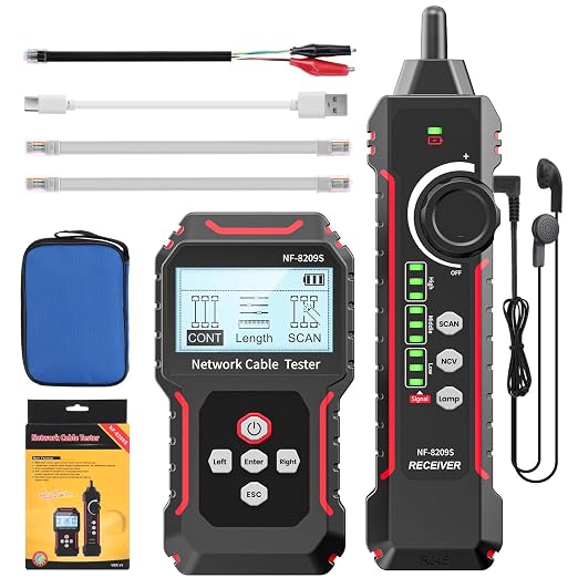 NF‑8209S Network Cable Tester – Upgrade LAN Network Cable, Ethernet Cable Tester by VXSCAN