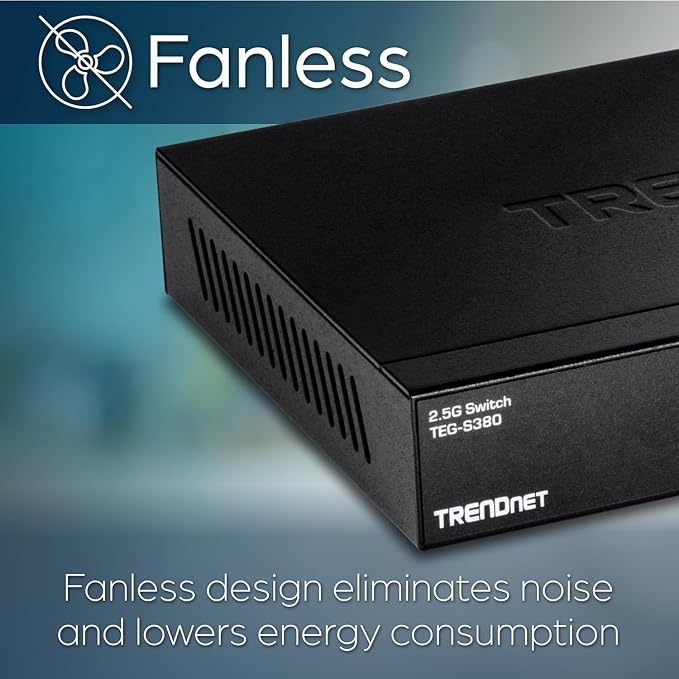 TRENDnet 8-Port 2.5Gb Multi-Gigabit Unmanaged Gaming Switch, 8 x 2.5GBASE-T - Image 8