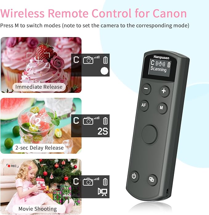 for Canon Rechargeable Camera Remote Control, Wireless Shutter Release - Image 2