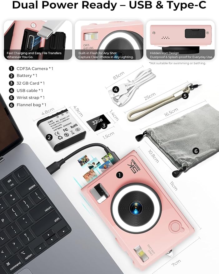5K Digital Camera – 64MP Autofocus Beauty Camera - Image 5