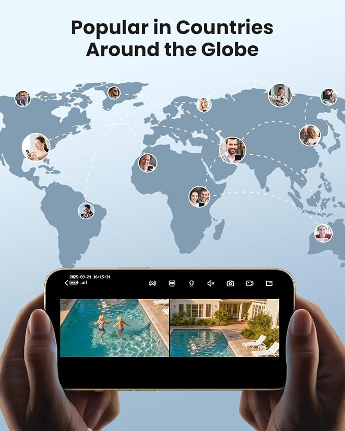 Hiseeu Wireless Solar Camera Outdoor 4MP Dual Lens, Wireless Home Security - Image 8