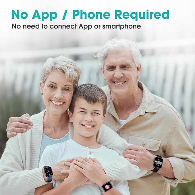Pedometer Watch Senior Friendly No App/Phone Required, Waterproof Fitness - Image 2