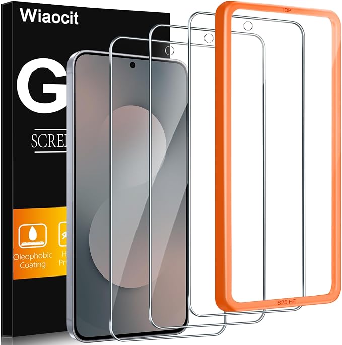 Wiaocit 3 Pack Tempered Glass Screen Protector by Wiaocit