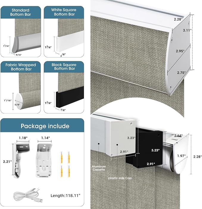 SmartWings Motorized 100% Blackout Shades Blinds, Custom Size, Cordless Window - Image 6