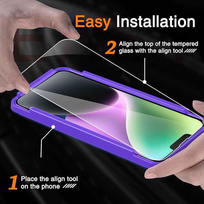 Wiaocit 3 Pack Tempered Glass Screen Protector - Image 2