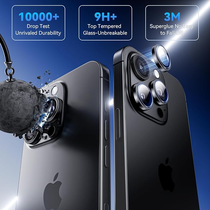 Hoerrye for iPhone 16 Pro Max/iPhone 16 Pro Camera Lens Protector - Image 4
