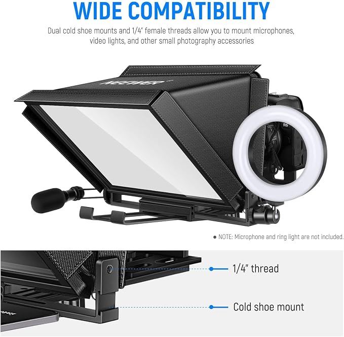 NEEWER X12 14 inch Aluminum Alloy Teleprompter - Image 7