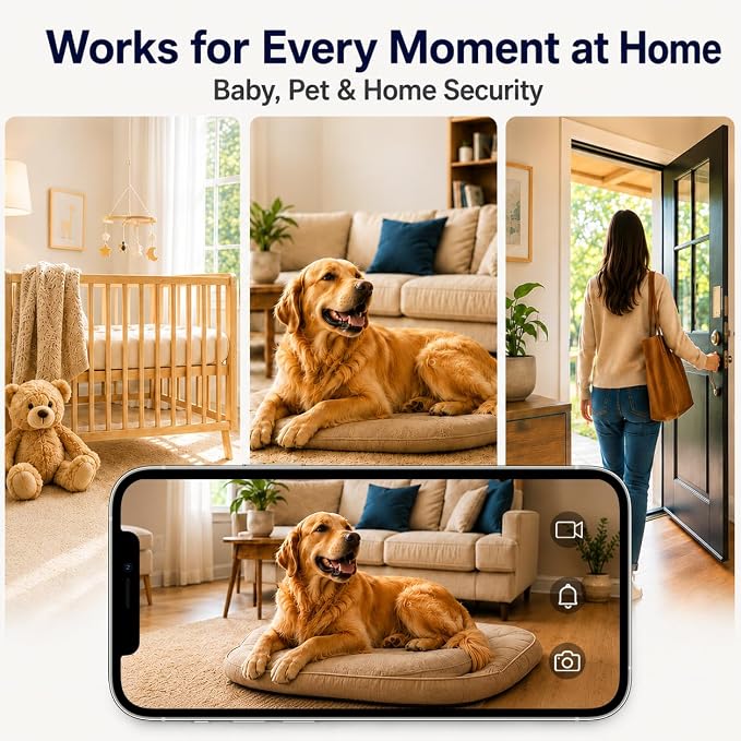 Cameras for Home Security, 3MP Indoor Camera - Image 9