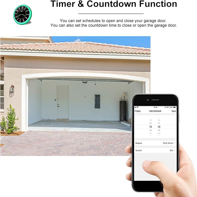 Tuya WiFi+BT Smart Garage Door Opener Controller Kit Intelligent Garage - Image 3