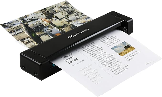 IRIScan Executive 4 Pro Black Portable Duplex Scanner, 8 PPM USB Document and by IRIScan