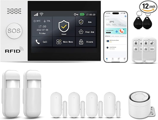 Alarm System for Home Security, Door Window Sensors, Motion Sensors, APP Control by PGST