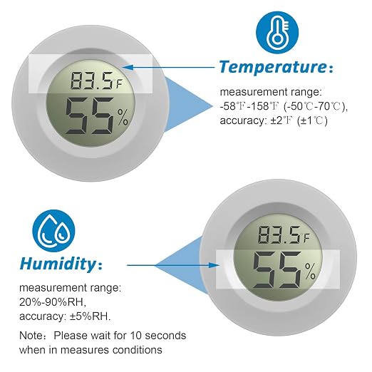 Weewooday Mini Hygrometer Thermometer Digital LCD Monitor Indoor/Outdoor Room - Image 4