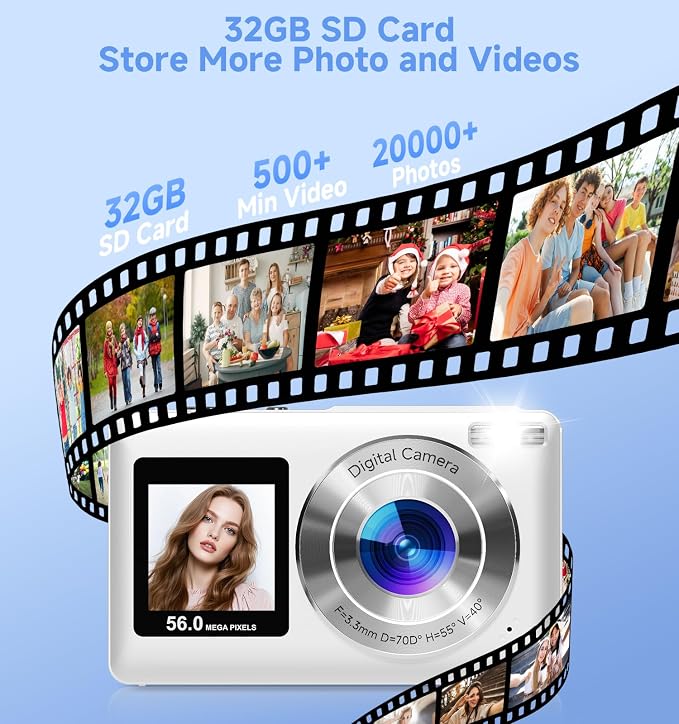 Digital Camera, 2026 Upgraded 56MP Dual Screens Camera - Image 7