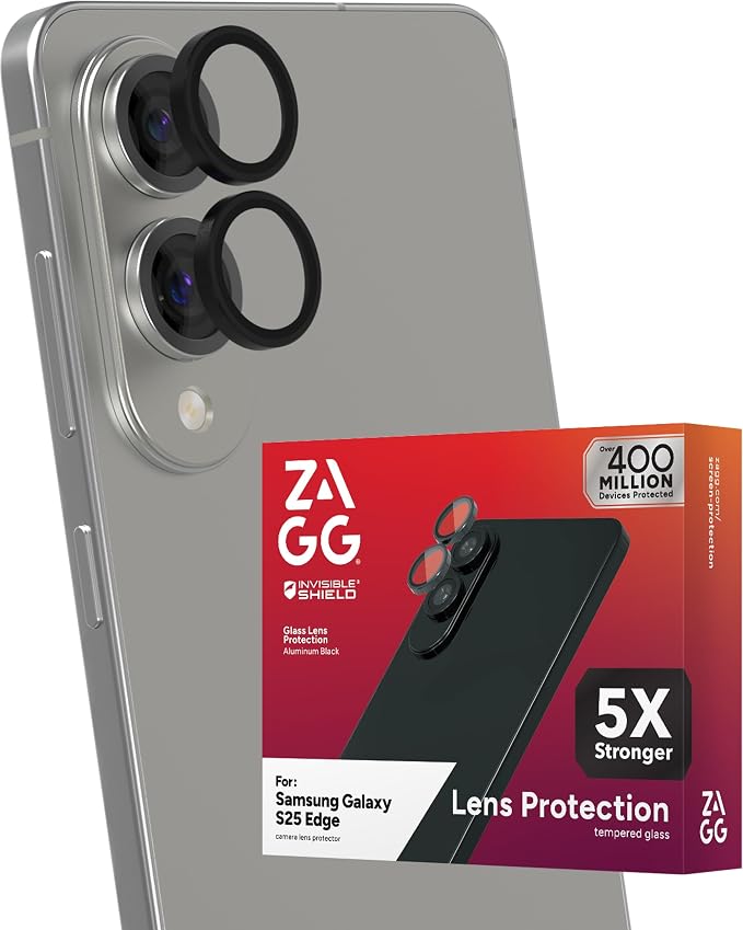 ZAGG Glass Elite Anti-Reflective Samsung Galaxy S25 Edge Camera Lens Protector by ZAGG