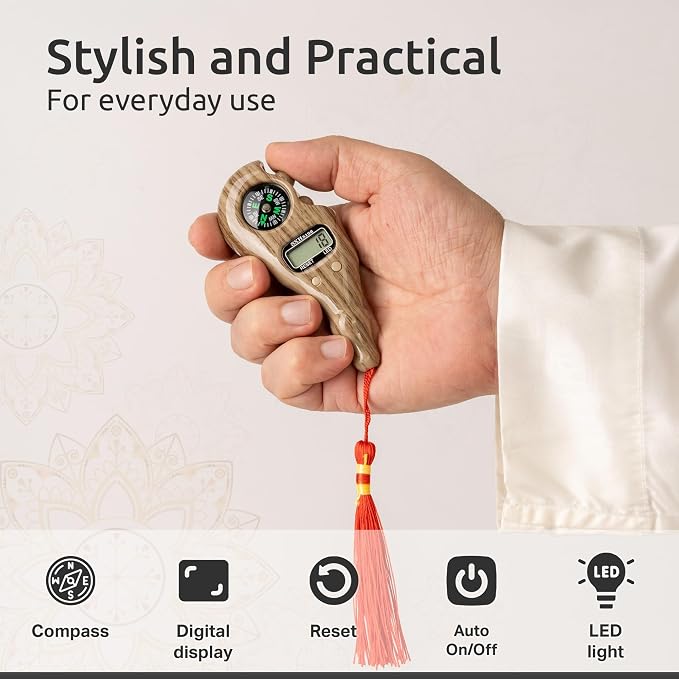 Digital Finger Tasbih with Compass & Night Light - Image 4