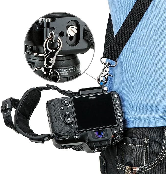 JJC Deluxe Microfiber Camera Hand Strap, Secure Padded Camera Holder Wrist Strap - Image 7