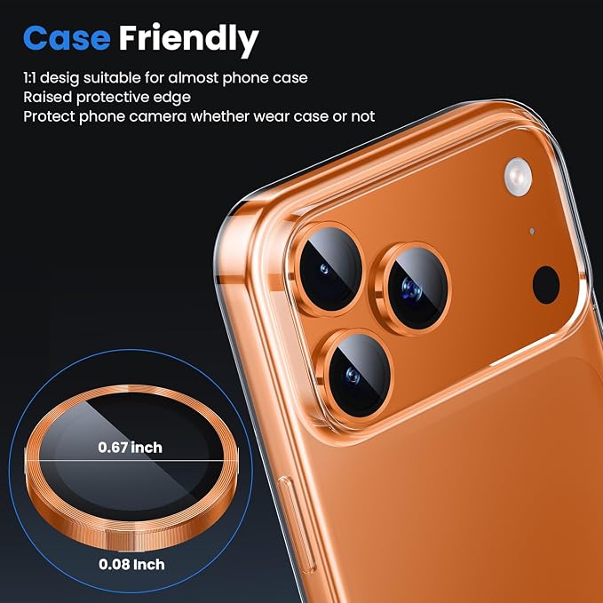 WSKEN for iPhone 17 Pro/iPhone 17 Pro Max Camera Lens Protector - Image 3