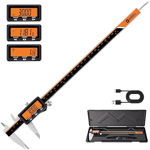 HARDELL Rechargeable Digital Caliper, 12 Inch Calipers by HARDELL