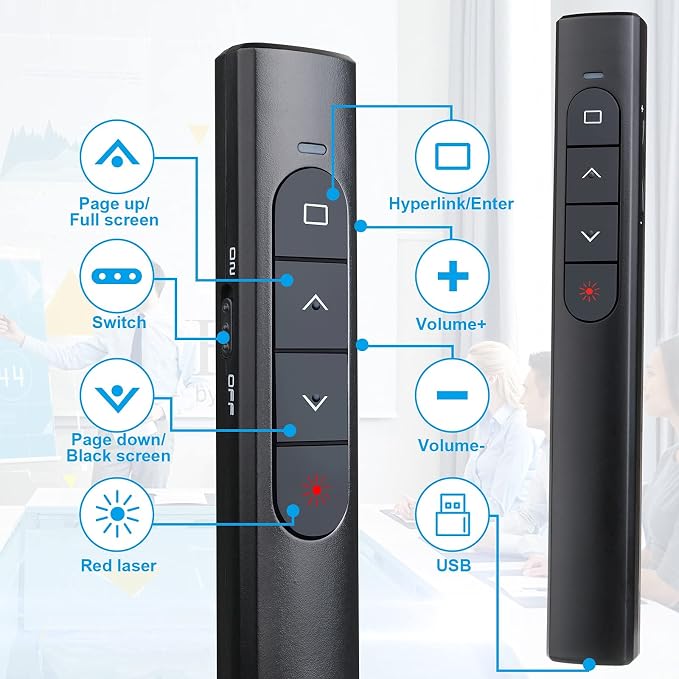 Wireless Presenter Remote, Presentation Clicker - Image 3