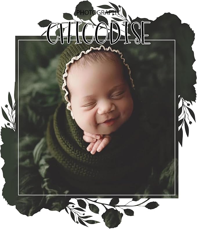 Newborn Photography Props Wraps & Ruffle Edge Bonnet - Image 2
