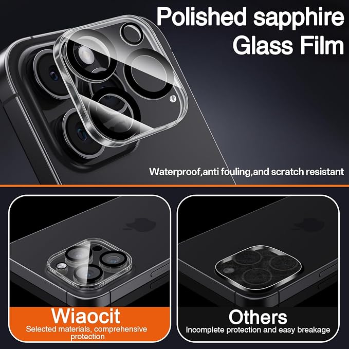 Wiaocit 3 Pack Tempered Glass Camera Lens Protector - Image 2
