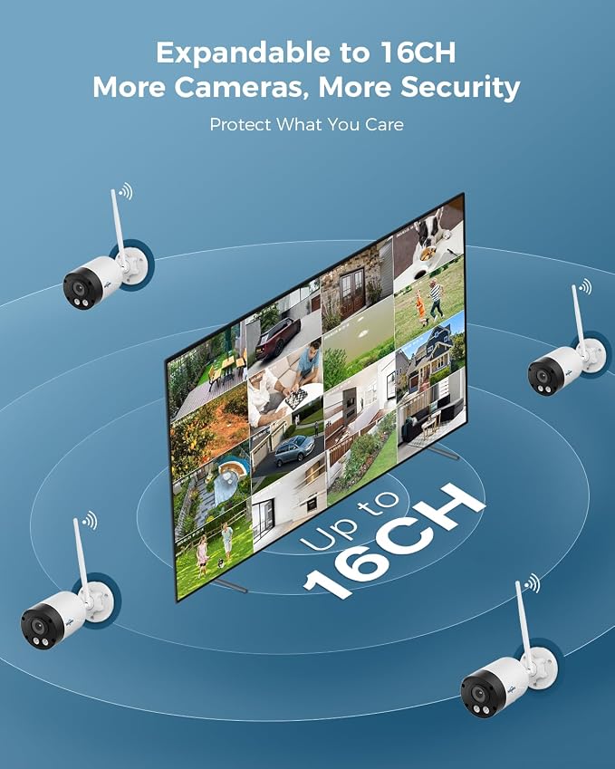 Hiseeu 4K/8MP Wireless Security Camera Outdoor, 5G/2.4G WiFi Pro Camera System - Image 8