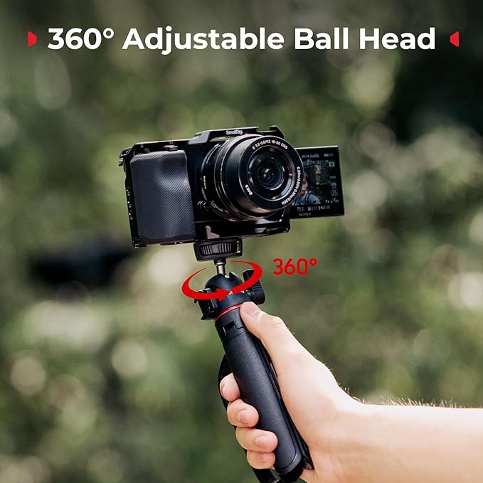 SMALLRIG Small Camera Tripod Selfie Stick, Extendable 8"-15" Mini Handheld - Image 4