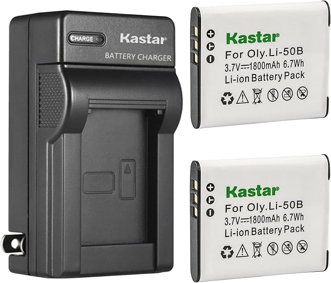 Kastar 2-Pack Battery and AC Wall Charger Replacement by Kastar