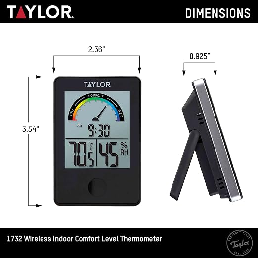 Taylor Digital Wireless Indoor Comfort Level Thermometer and Hygrometer - Image 5