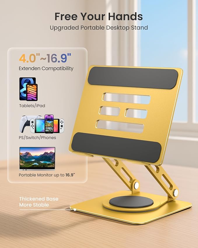 LOXP Metal Tablet Stand, 360 Rotating iPad Stand - Image 3