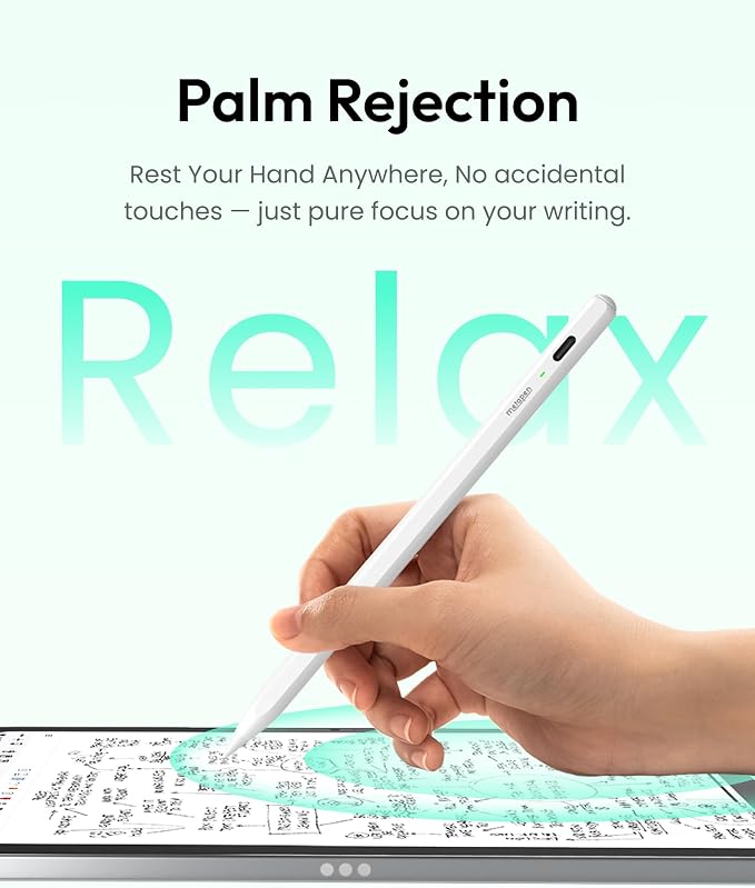 Metapen Pencil Air8 for Apple iPad 2018-2026, 10 Min Faster Charge, Palm - Image 7