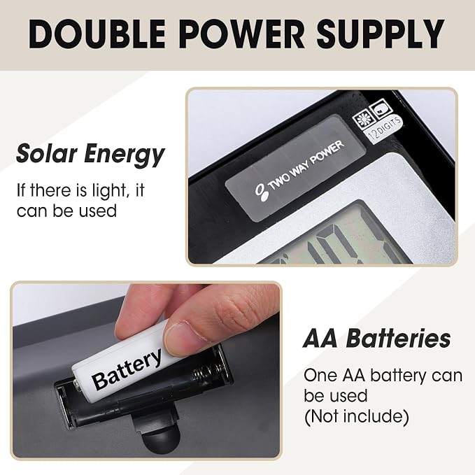 2 Pack Calculator, Calculators Desktop 12 Digit Extra Large LCD Display - Image 3