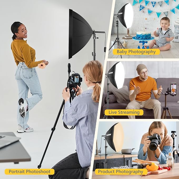 Torjim Softbox Photography Lighting Kit, Studio Lights - Image 7