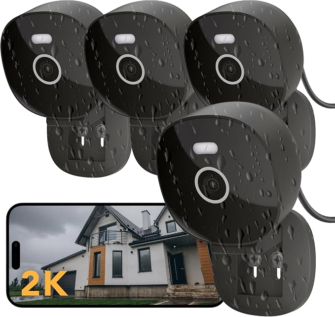 2K Wired Security Camera, Indoor/Outdoor by FamViva