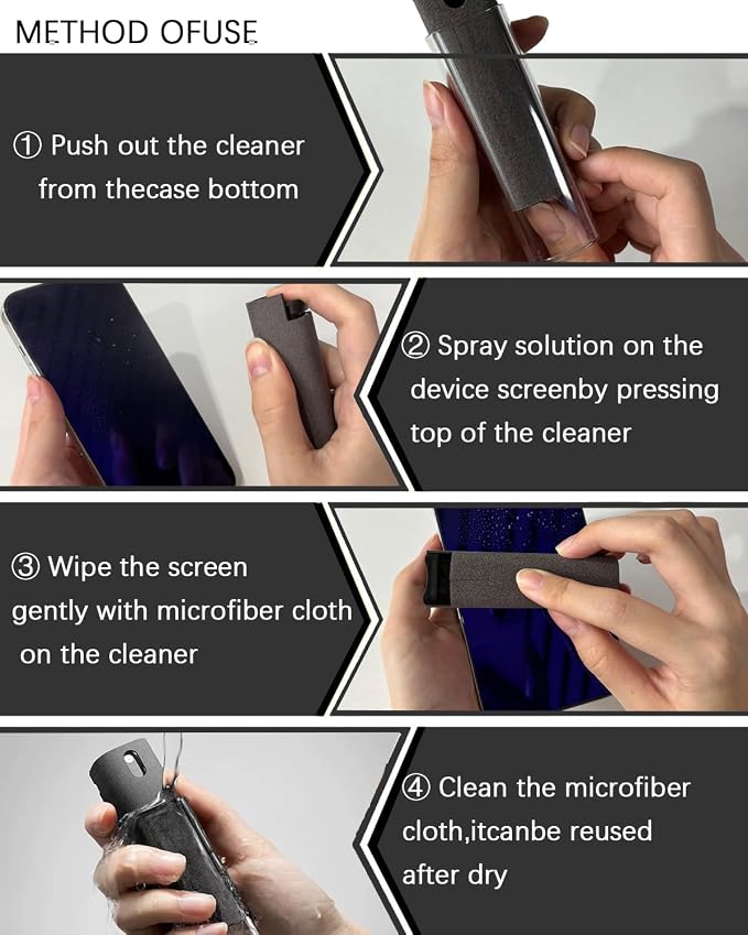 Screen Cleaner Spray and Wipe Screen Cleaner Tool Touch Screen Cleanerfor - Image 4