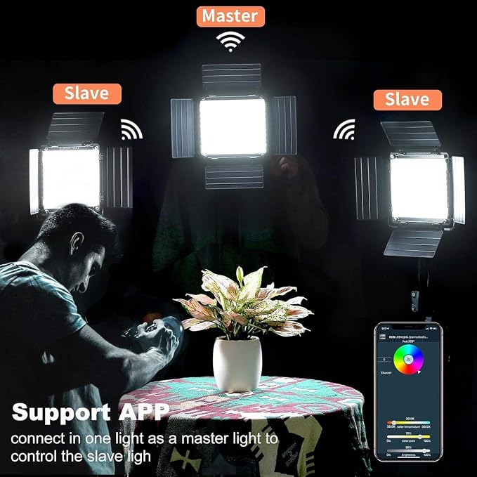 GVM 800D RGB LED Light Panel, 2 Packs Video Lighting Kit - Image 5