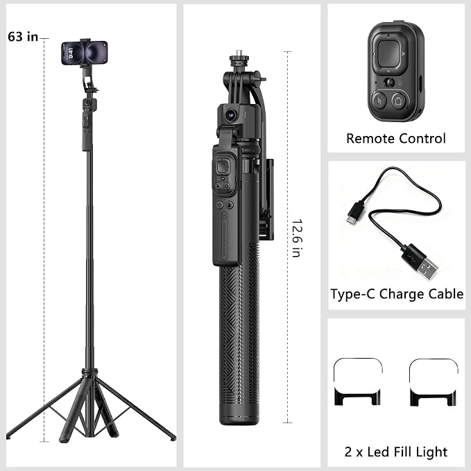 Auto Face Tracking Selfie Stick Tripod - Image 9