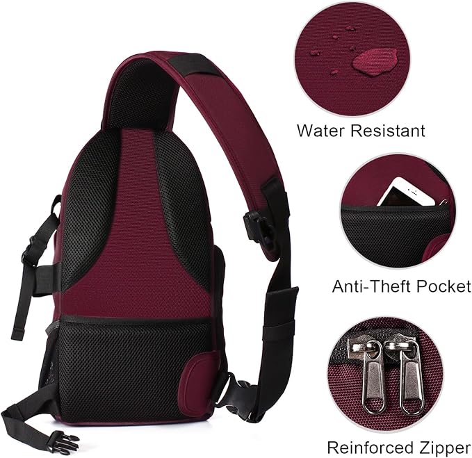 MOSISO Camera Sling Bag, DSLR/SLR/Mirrorless Camera Backpack Case Shockproof - Image 4
