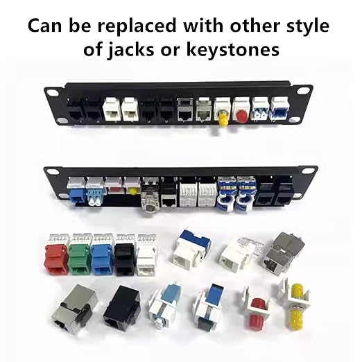 Yankok [CAT5 12 Port Feed Through Patch Panel 10in. 1U - Image 4