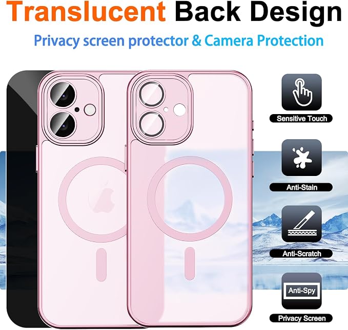 for iPhone 16 Case with Privacy Screen Protector and Camera Protection - Image 2
