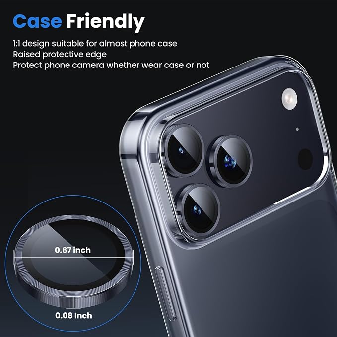 WSKEN for iPhone 17 Pro/iPhone 17 Pro Max Camera Lens Protector - Image 4