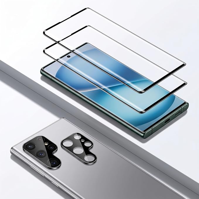 2 Pack Galaxy S23 Ultra Screen Protector, HD Clear Tempered Glass, 2 Pack by Unknown