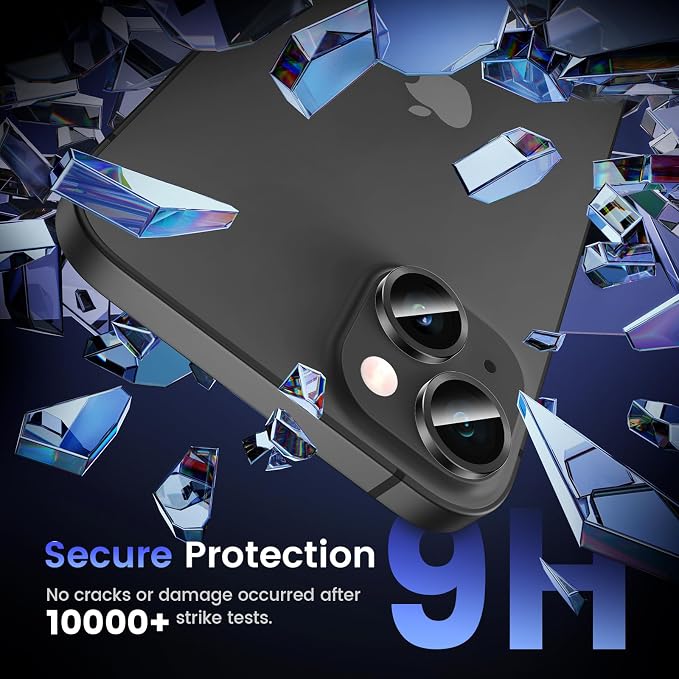 Tensea for iPhone 14 / iPhone 14 Plus Camera Lens Protector, 9H Tempered Glass - Image 4