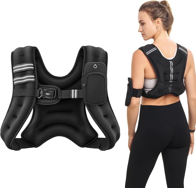 ZELUS Weighted Vest, 6lb/8lb/12lb/16lb/20lb/25lb/30lb Weight Vest - Image 9