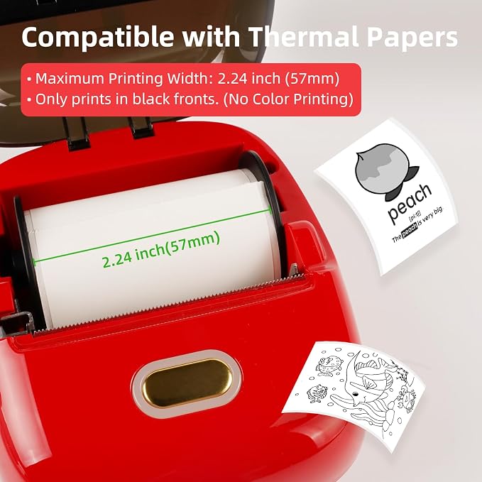 ORGSTA Sticker Printer, 300 DPI Ultra-Clear Mini Portable Sticker Maker - Image 4