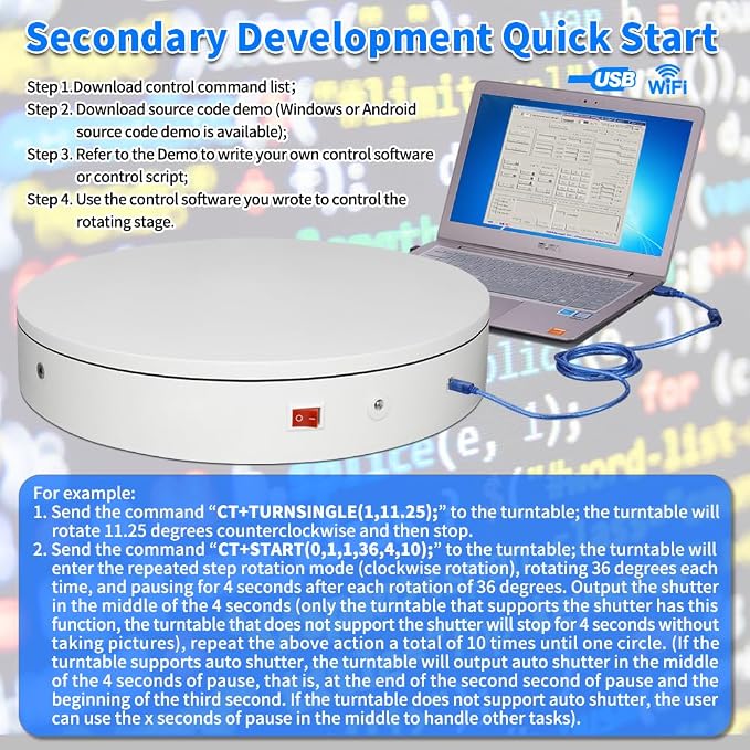 Programmable Motorized Electric Turntable Rotating Display Stand Rotating - Image 6