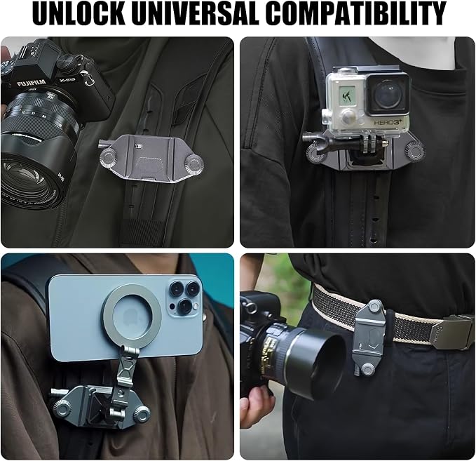 Camera Clip Backpack Clip with Quick Release Plate, Aluminum Backpack Strap - Image 8